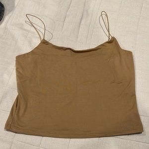 Nude crop tank top size M